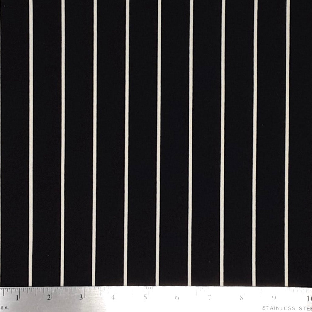 BLACK/WHITE GW-0221185 VERTICAL STRIPES DTY BRUSHED PRINT