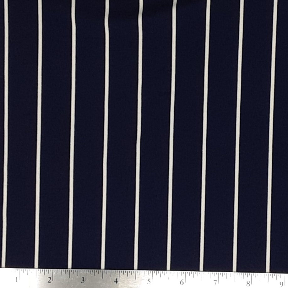 NAVY/WHITE GW-0221185 VERTICAL STRIPES DTY BRUSHED PRINT