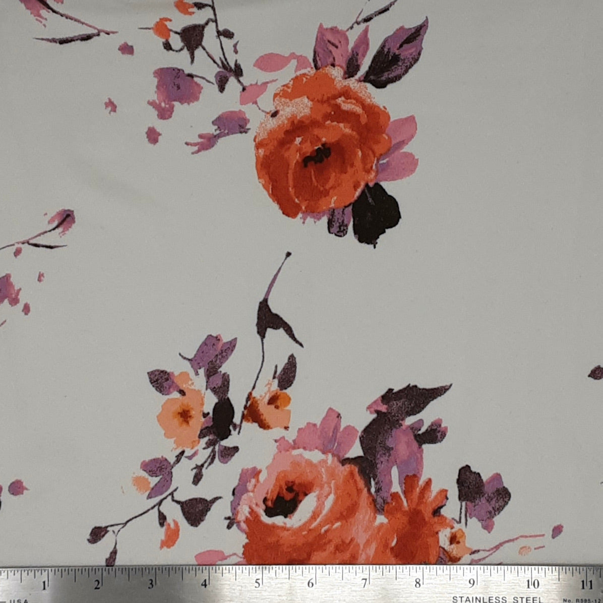 IVORY KNT2100-SR7111 DTY BRUSHED FLORAL DTY BRUSHED PRINT