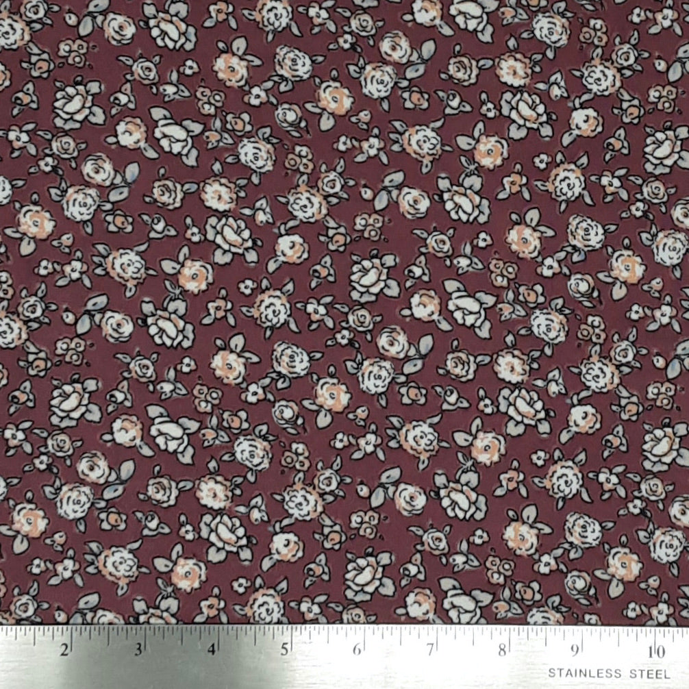 MAUVE 90053-DTY BRUSHED FLORAL