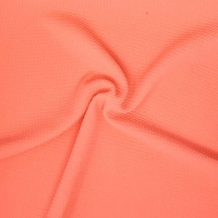 Neon Coral Solid Bubble Bullet Fabric