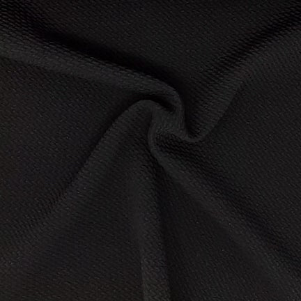 Jet Black Solid Bubble Bullet Fabric