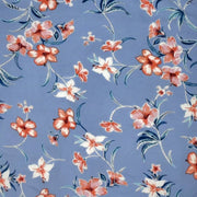 SKY BLUE FLORAL DTY BRUSHED