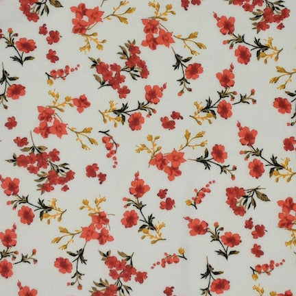 IVORY DTY BRUSHED DITSY FLORAL PRINT 