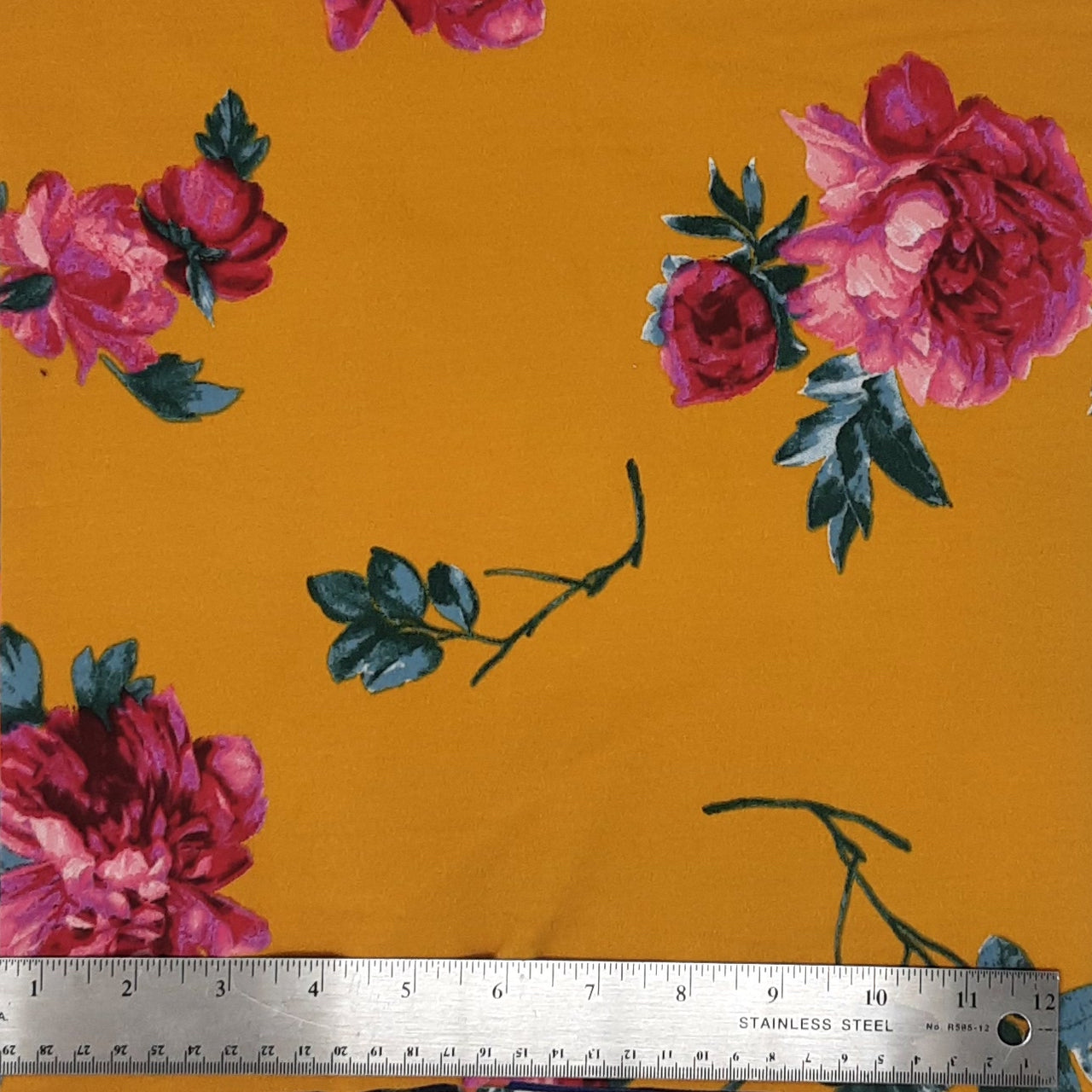 MUSTARD 90037- DTY Brushed Floral