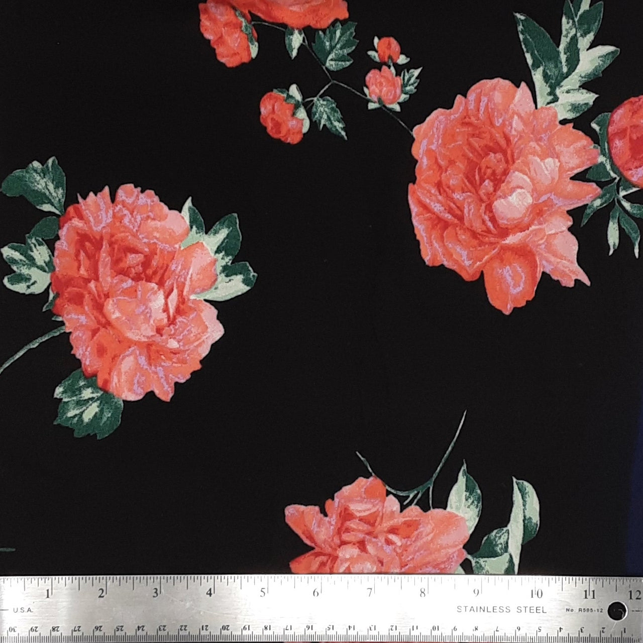 BLACK 90037- DTY Brushed Floral