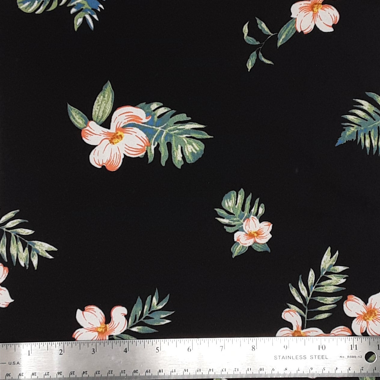 BLACK 90054- DTY Brushed Floral