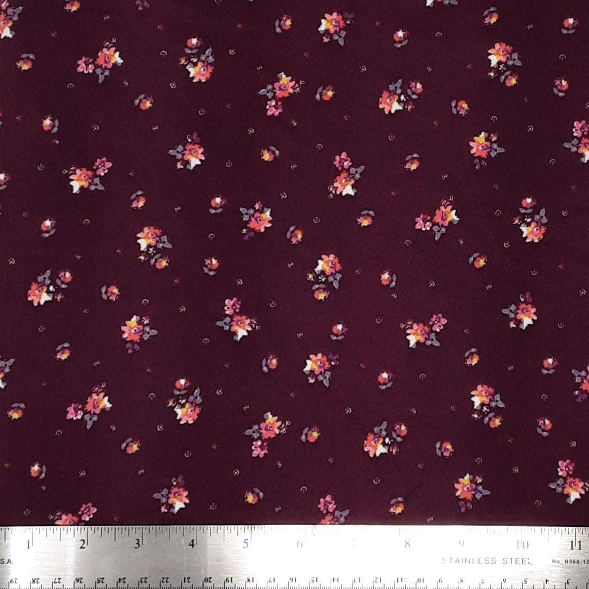 PLUM KNT2100+-Q9090 DTY BRUSHED FLORAL PRINT