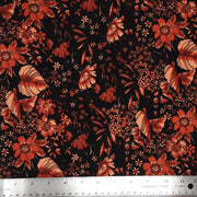 BLACK/RUST IW88804-10543 DTY DBL SIDE BRUSHED PRETTY YOUNG PETALS