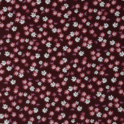 BURGUNDY KNT2100-Q10124 DTY BRUSHED DITSY PRINT