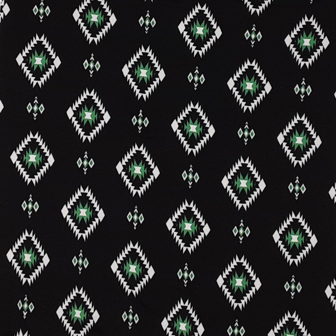 GREEN KNT2100-SE31157 DTY BRUSHED TRIBAL/BOHO/NAVAJO PRINT