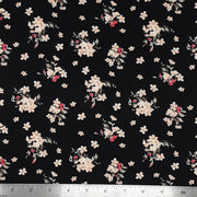 BLACK KNT2100-Q90920 DTY BRUSHED DITSY FLORAL PRINT