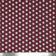 MARRON/WHITE PO#18370S DTY PRINT POLKA DOT