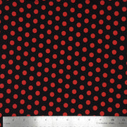 JET BLACK/RED PO#18370S DTY PRINT POLKA DOT