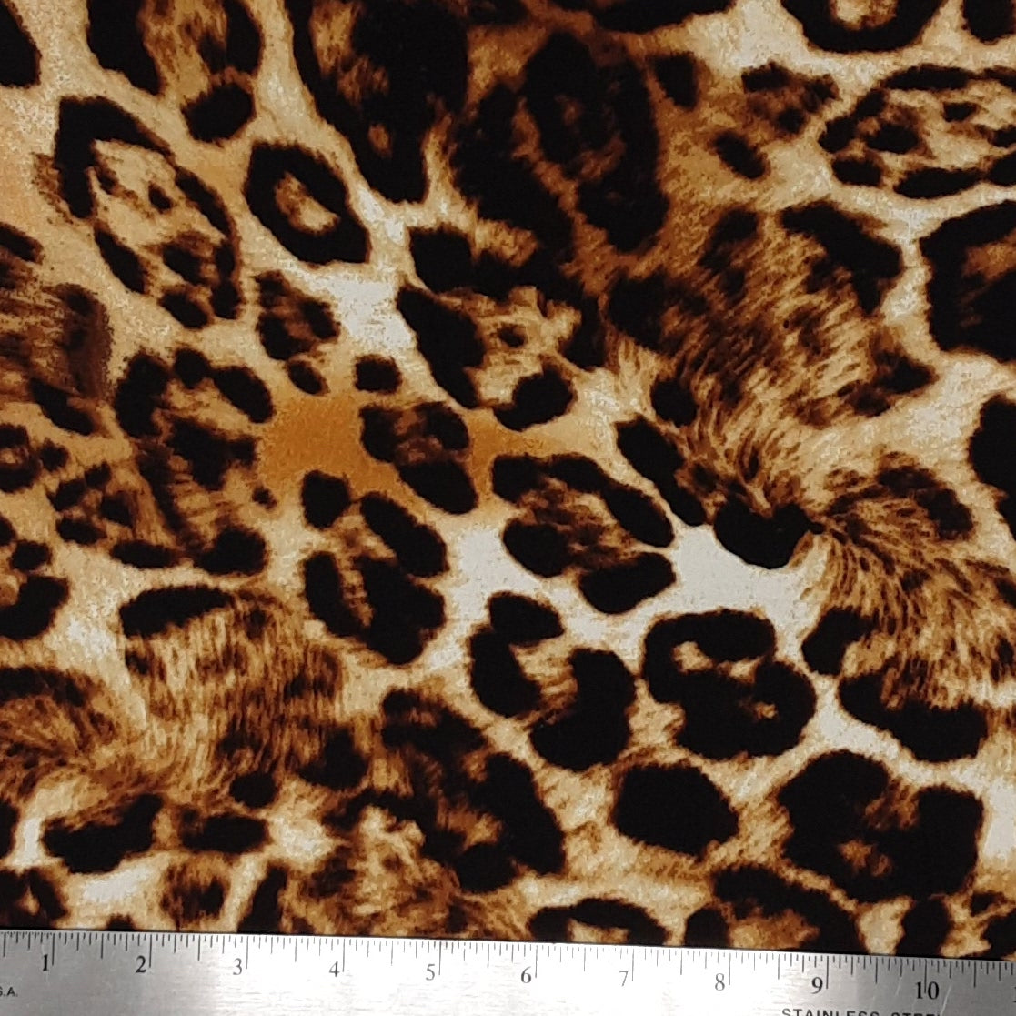 TAUPE KNT2100-SE10890 DTY BRUSHED ANIMAL PRINT