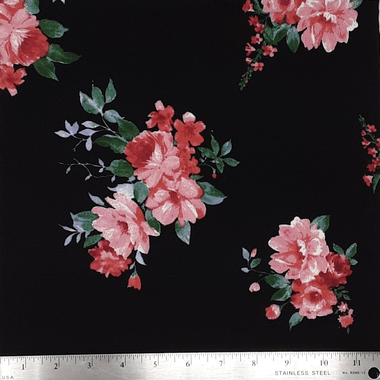 BLACK/ROSE DTY-BP 9001 DTY BRUSHED PRINT