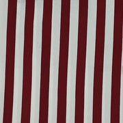 Kind of Wide Stripe Burgundy/White DTY Brushed Fabric