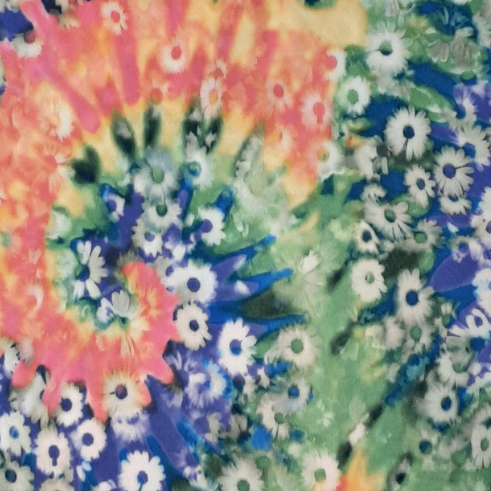 Tie Dye Floral DTY Digital Print