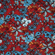 Multi Floral Red/Blue/Orange DTY fabric