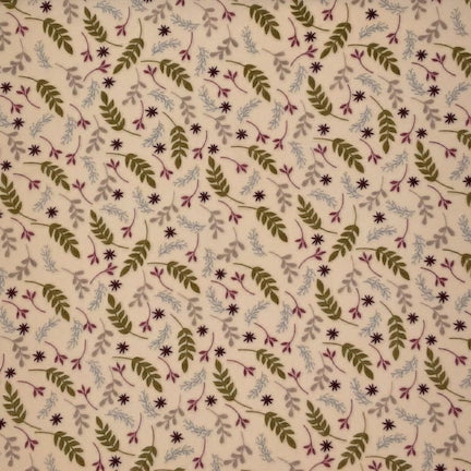 Wild Fern Wine/Olive/Gray DTY fabric