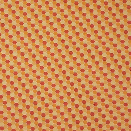 HoneyComb Yellow/Orange/White DTY fabric