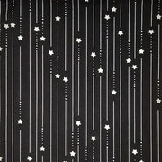 Stripes Stars Black/Ivory DTY Fabric