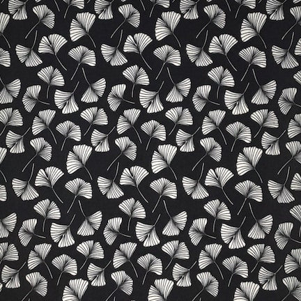 Ginko Charcoal/Ivory DTY Fabric