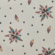 Ice Cream Cone Stars Ivory - DTY Fabric