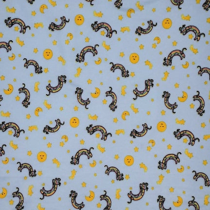 Blue Dreams Yellow/Blue/Purple DTY Fabric