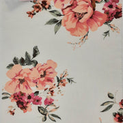 IVORY/PINK KNT4116-Q81010 FLORAL PRINT DTY Fabric