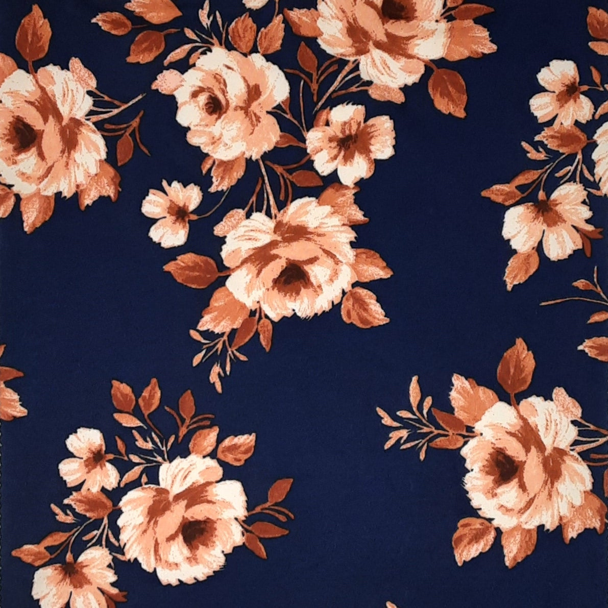INDIGO/RUST KNT4116-90208 PILA SPAN FLORAL DTY Fabric