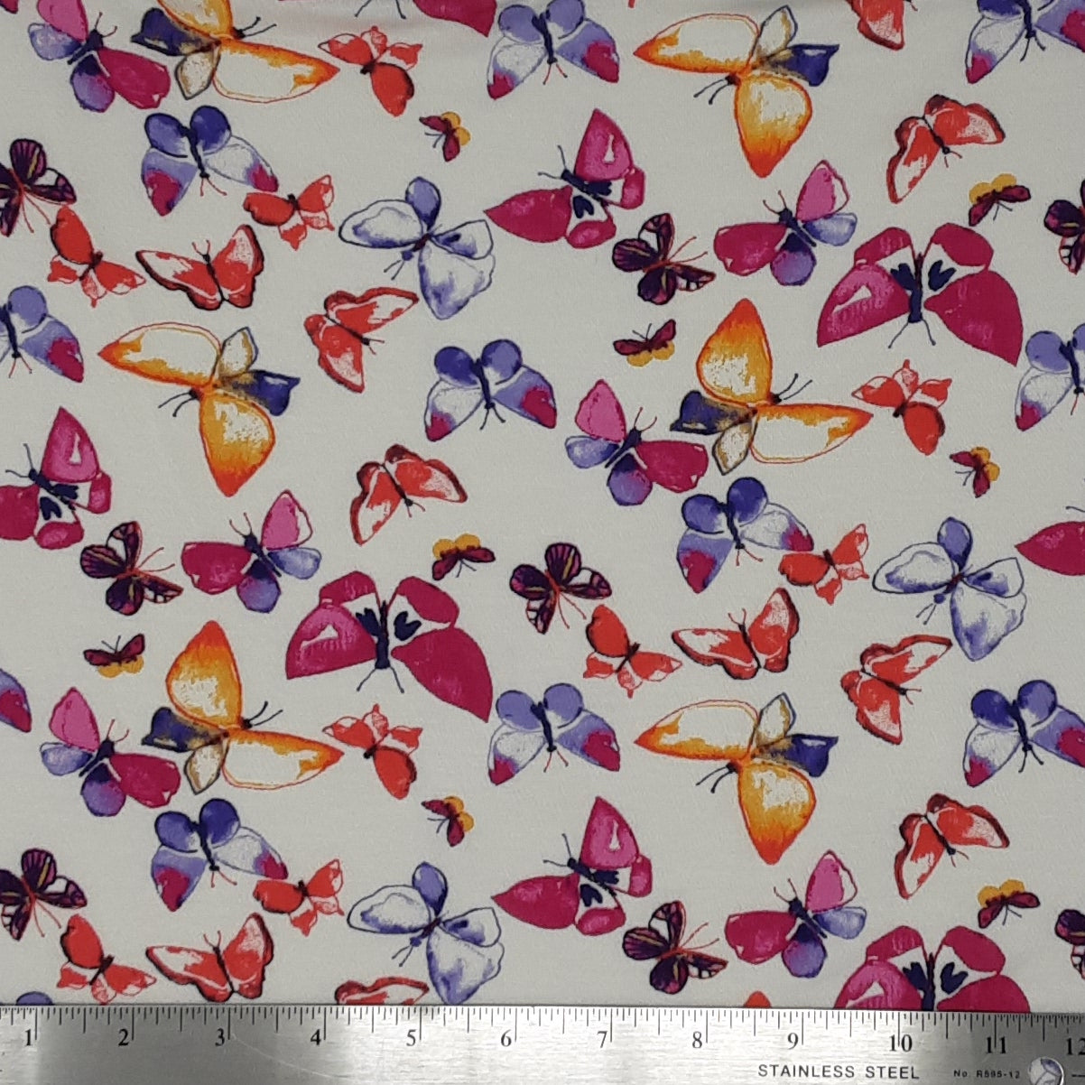 PURPLE RHSP-P40051  RAYON SPANDEX BUTTERFLIES JERSEY