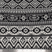 BLACK/WHITE RSHP-40036 RAYON SPANDEX PRINT TRIBAL JERSEY