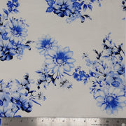 IVORY/BLUE RSHP 80007 RAYON SPANDEX FLORAL PRINT JERSEY