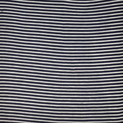 Navy/Ivory Stripes Jersey Rayon Spandex