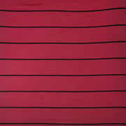 Wine/Black Stripes Jersey Rayon Spandex