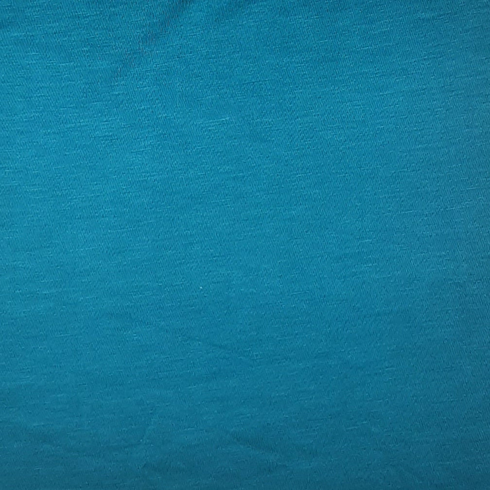 Turquoise Solid Jersey Rayon Spandex