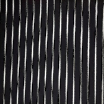 Plain Stripe Black/White Liverpool Fabric