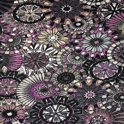 NANCYMANDALA ART 4 Pleated Fabric Print PO#18219S-SINGLE PLEATED PRINT