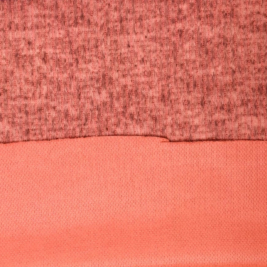 Hot Coral Sweater knit T/R Brushed 4x2 Rib