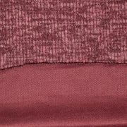 Maroon Sweater knit T/R Brushed 4x2 Rib