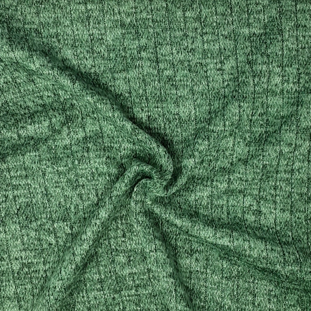 Fir Green Sweater Knit T/R Brushed 8X4 Fabric