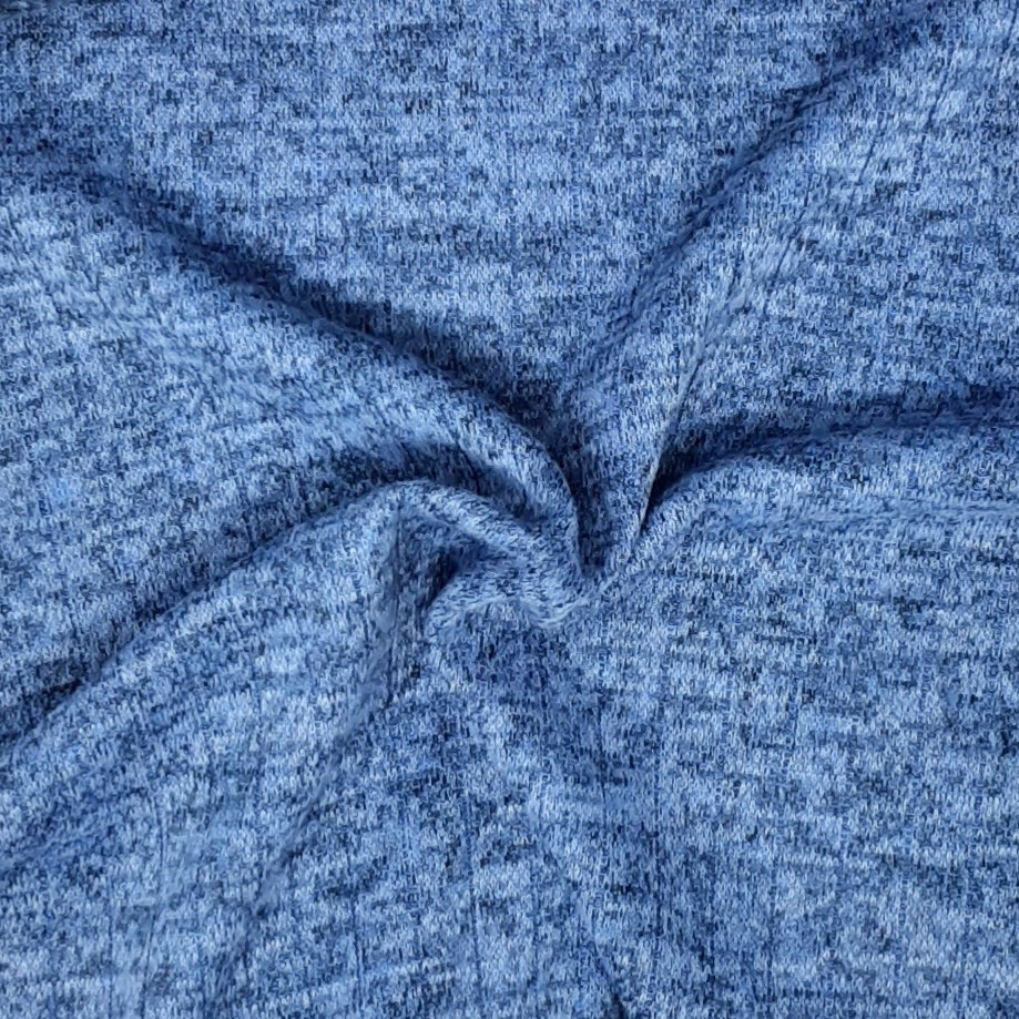 Marina Blue Sweater Knit T/R Brushed 8X4 Fabric