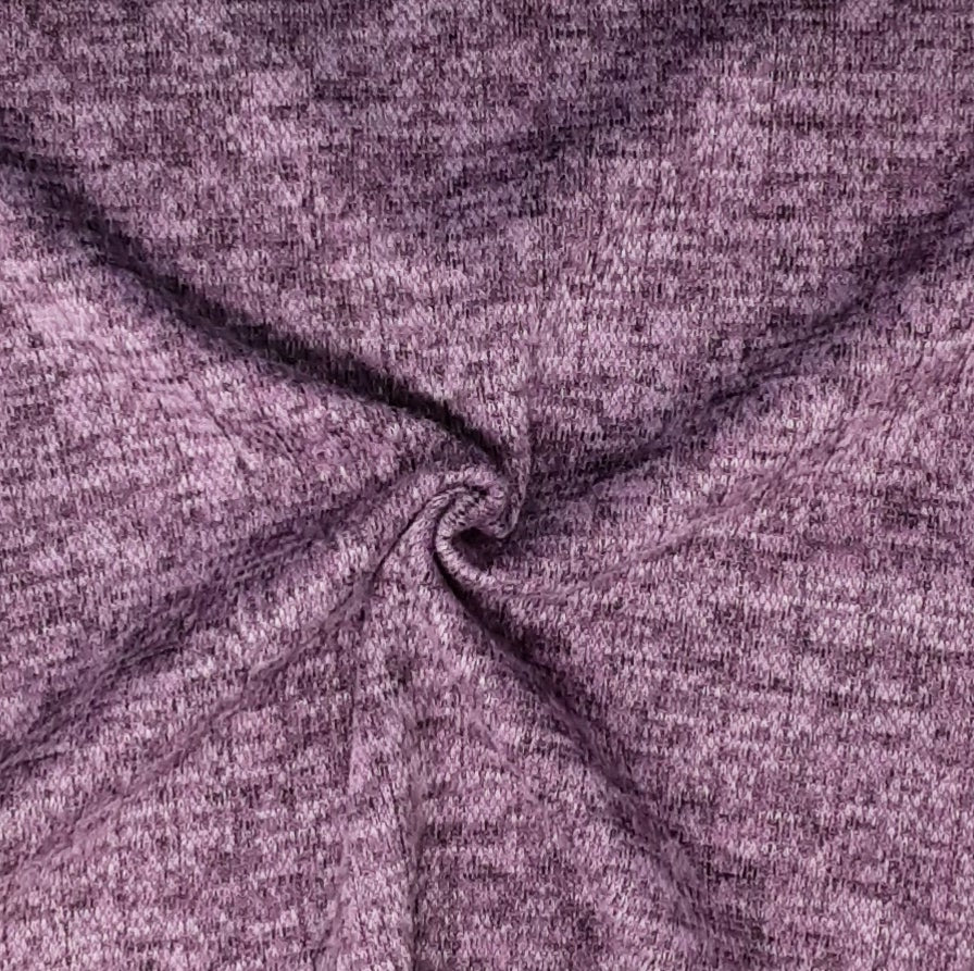 Dusty Lavender Sweater Knit T/R Brushed 8X4 Fabric