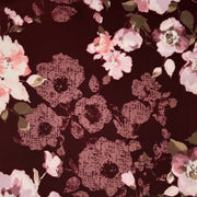 BURGUNDY TECHNO FLORAL PRINT