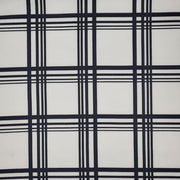 WHITE / NAVY TECHNO PLAID PRINT