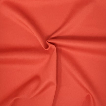 Hot Coral Red Solid Techno Fabric