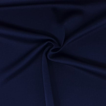 Navy Blue Solid Techno Fabric