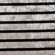 Ivory Black Stripes Velvet Print