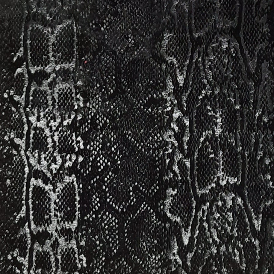 Black Snake Embossed Velvet Print